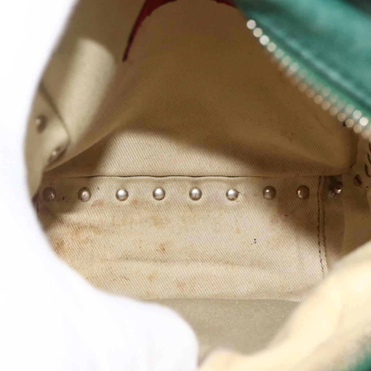 Valentino Garavani Rockstud Leather Green Leather Backpack Bag (Pre-Owned)