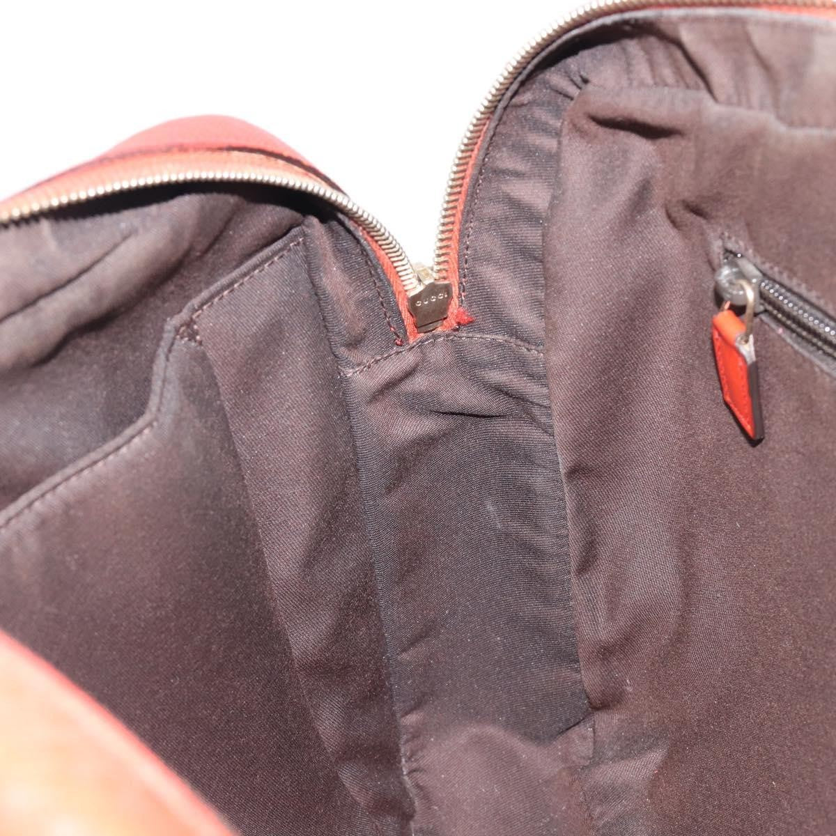 Gucci Bright Convertible Diamante Leather Red Leather Briefcase Bag (Pre-Owned)