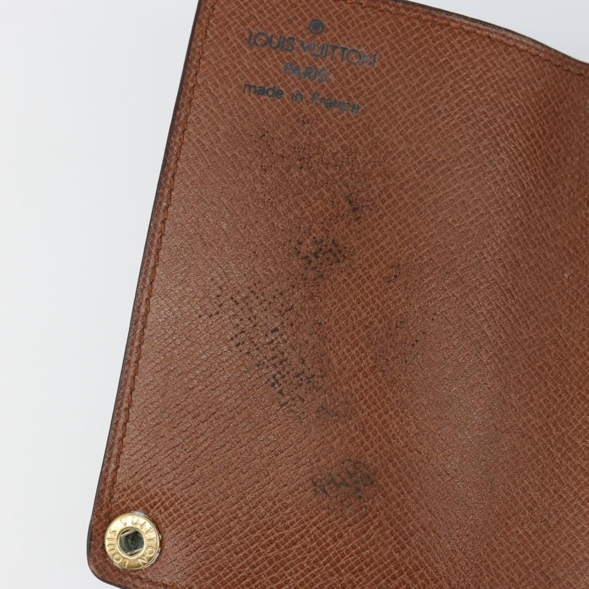 Louis Vuitton Porte Cartes Pression Card Case Monogram Canvas Brown Canvas Card Holders Accessory (Pre-Owned)