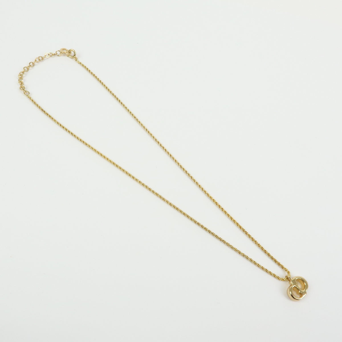 Christian Dior Cd Pendant Metal Gold Gold_Plated Necklace Jewelry (Pre-Owned)