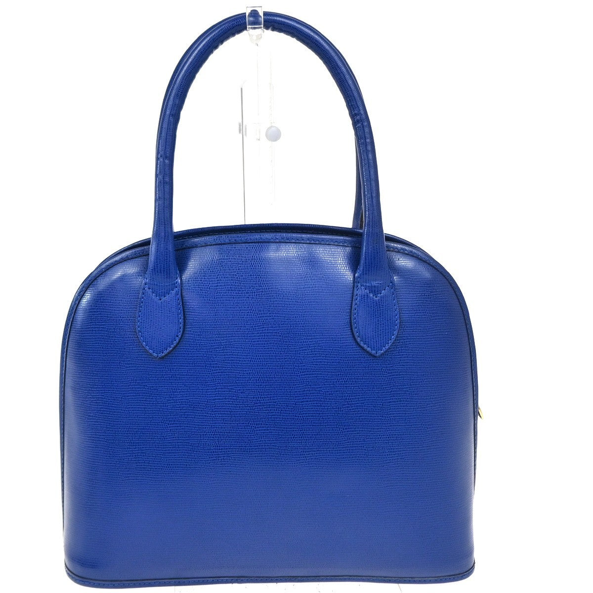 Celine Vintage Circle Logo Leather Blue Leather Handbag (Pre-Owned)