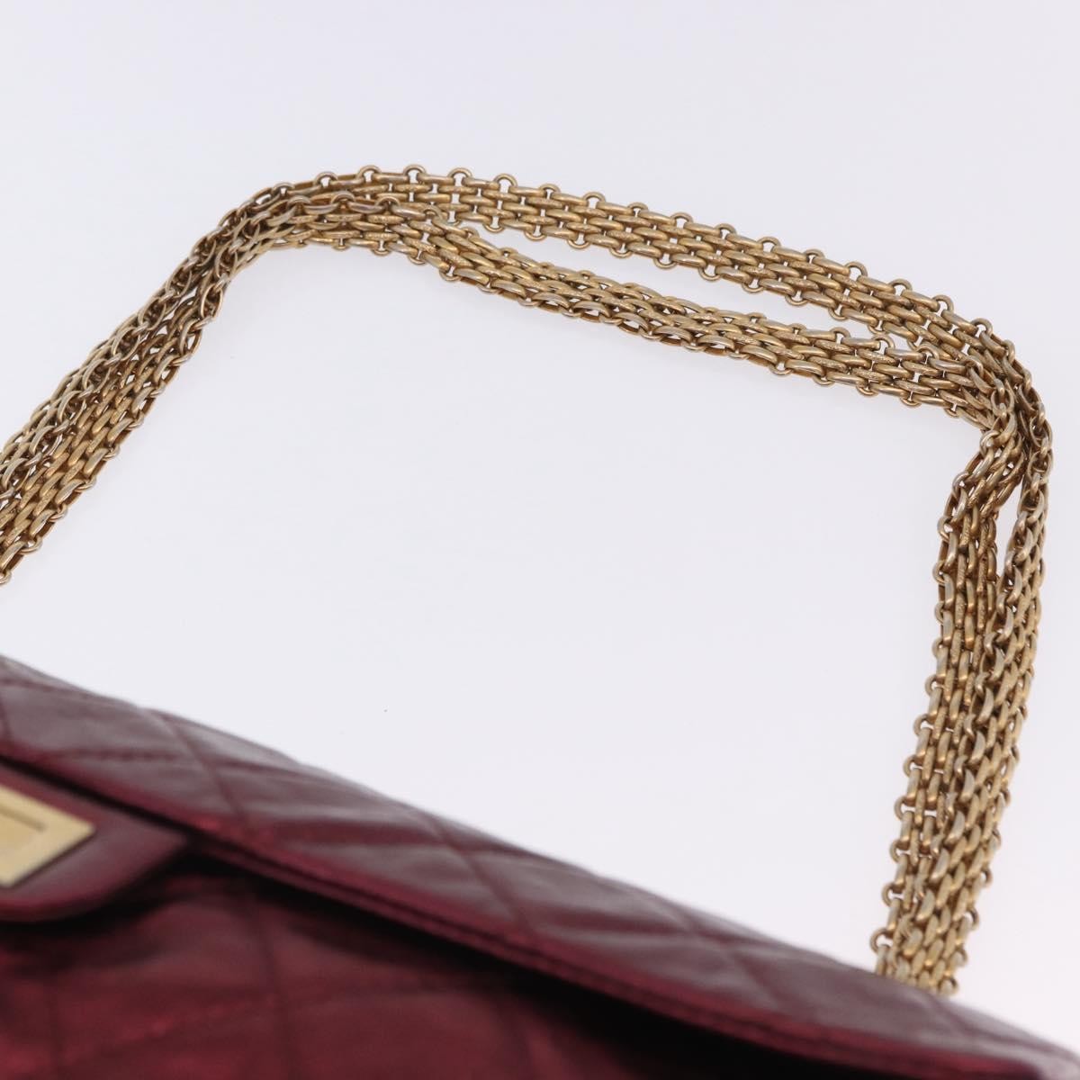 Chanel Reissue 2.55 Flap Quilted Lambskin Red Leather Handbag (Pre-Owned)