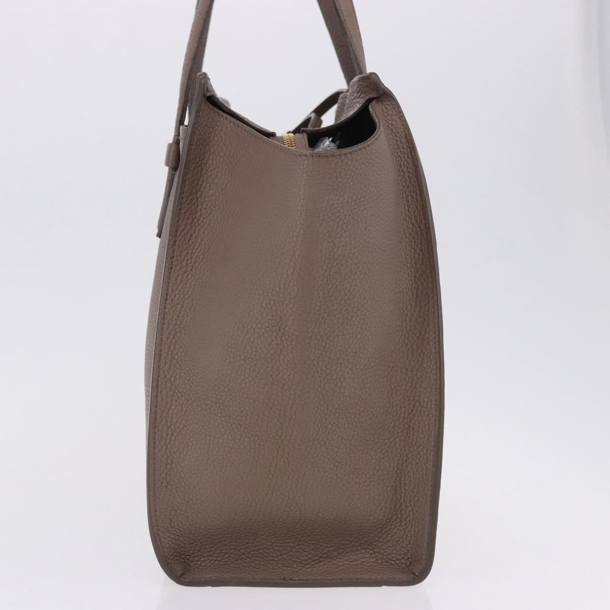 Salvatore Ferragamo Amy Tote Pebbled Leather Beige Leather Tote Bag Bag (Pre-Owned)