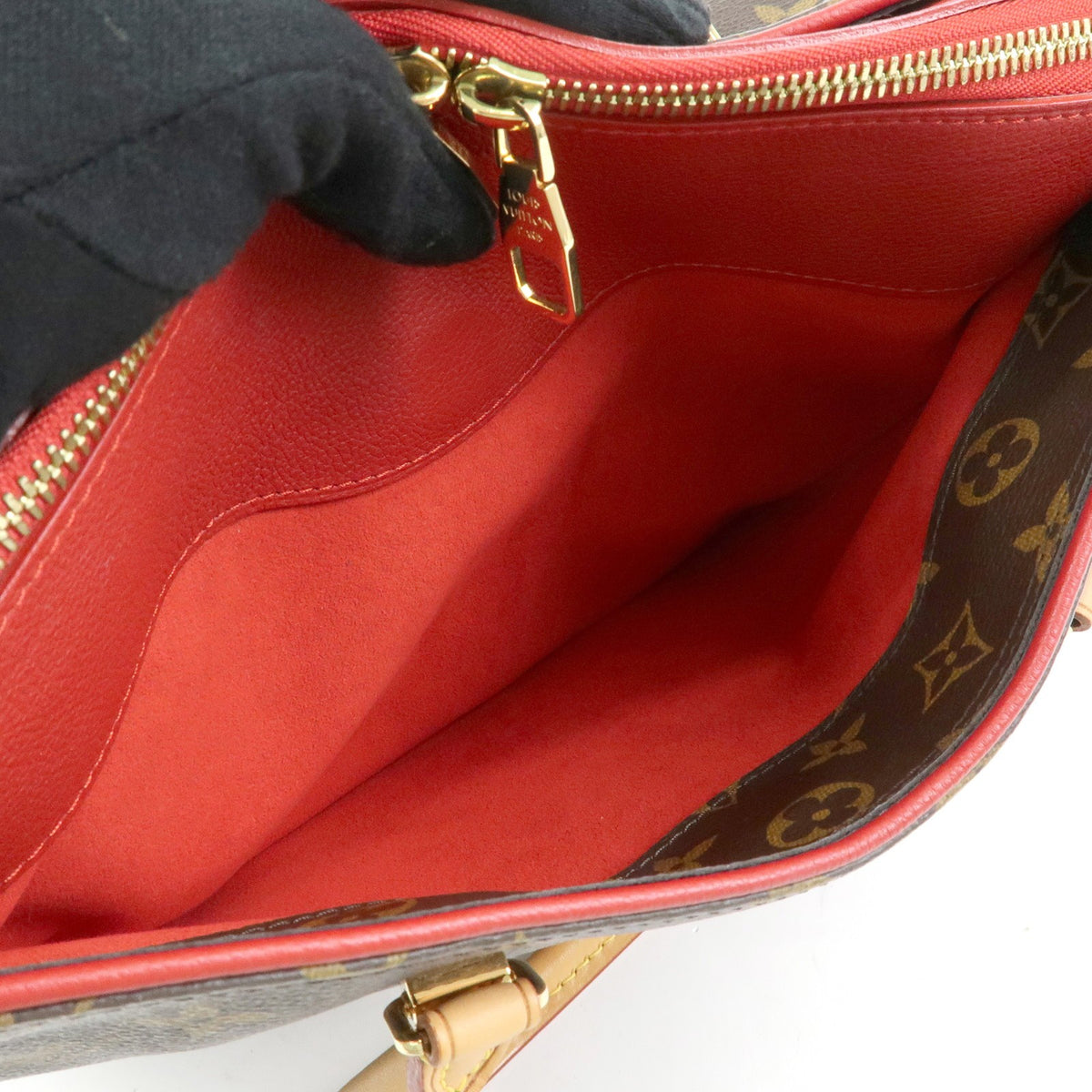 Louis Vuitton Pallas Monogram Canvas With Leather Brown Canvas Tote Bag Bag (Pre-Owned)