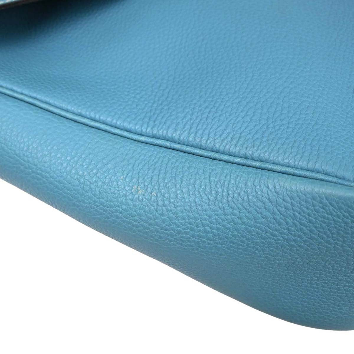 Hermes Christine Leather Blue Leather Handbag (Pre-Owned)
