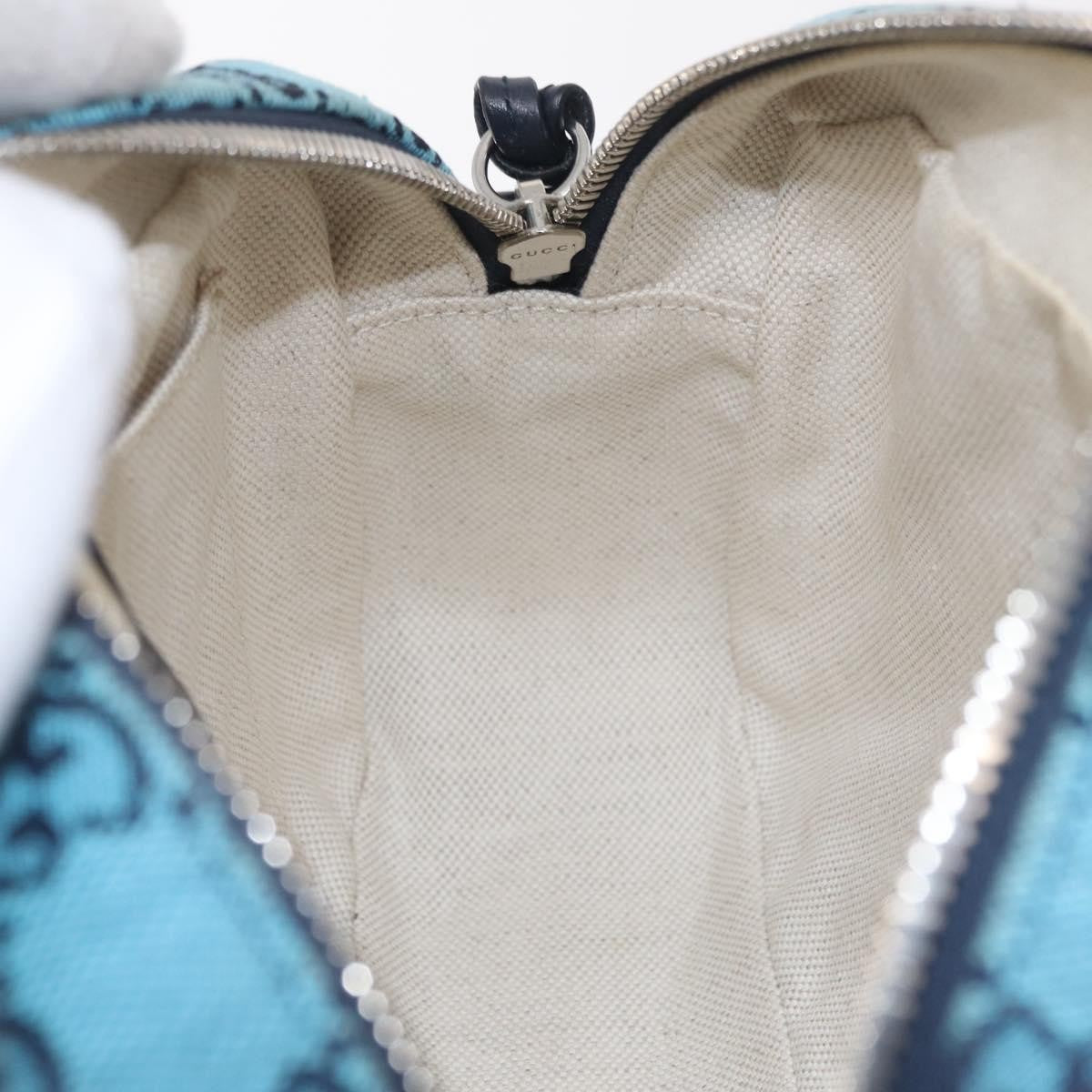 Gucci Gg Marmont Multicolor Diagonal Quilted Gg Canvas Blue Canvas Shoulder Bag Bag (Pre-Owned)