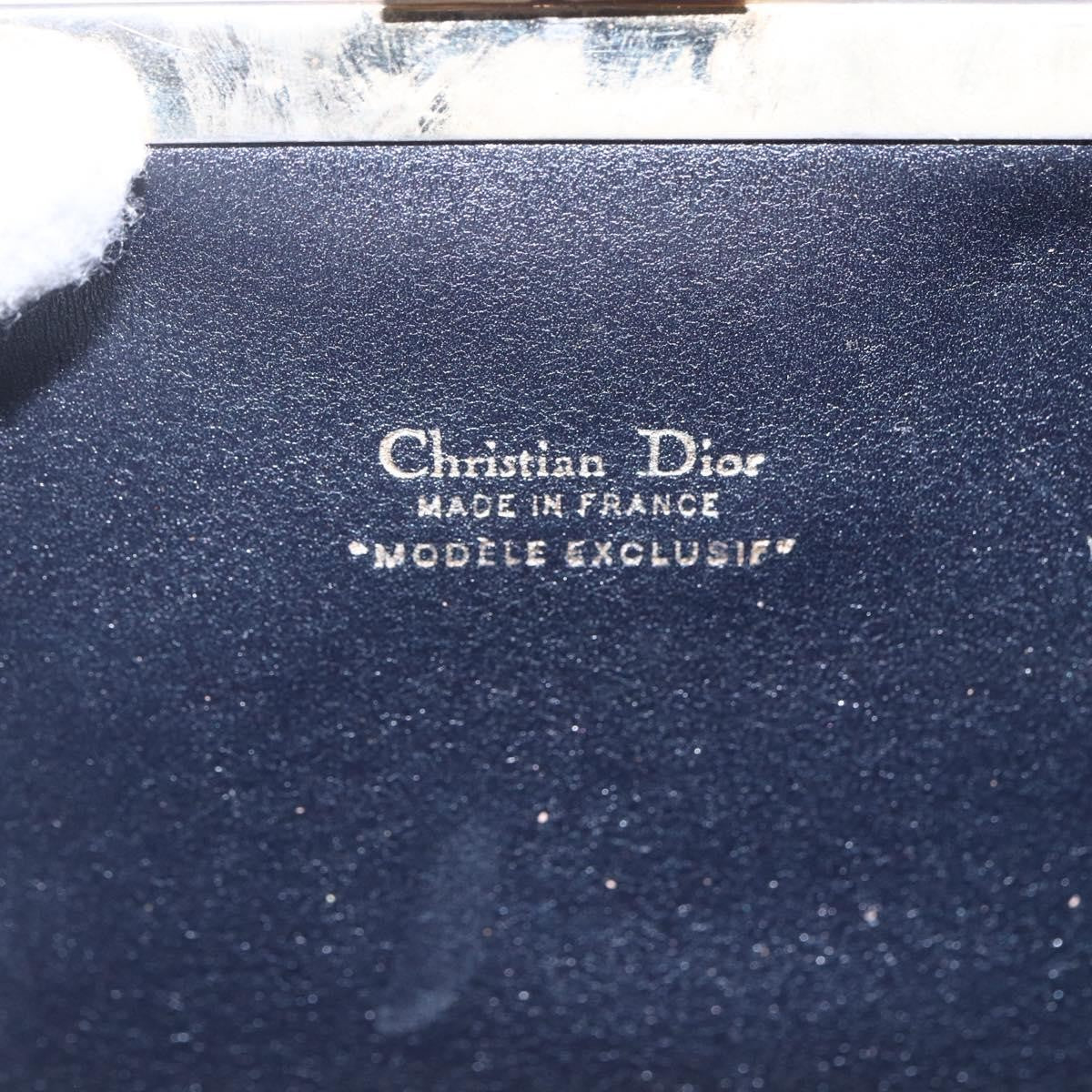 Christian Dior Vintage Trotter Canvas Navy Canvas Clutche & Pouche Bag (Pre-Owned)