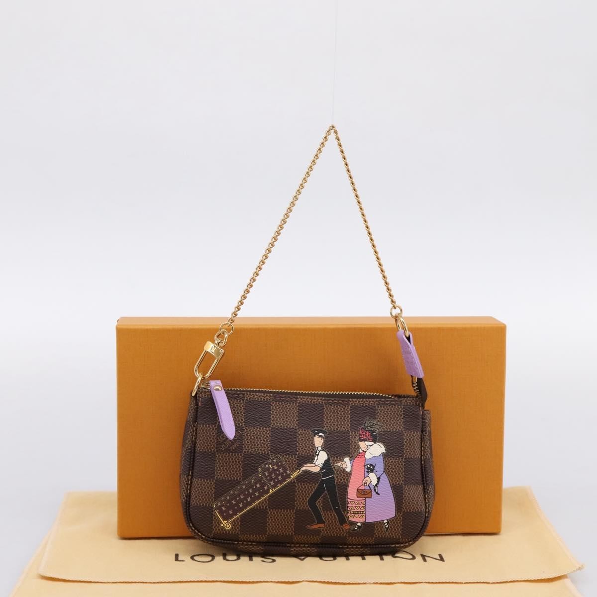 Louis Vuitton Pochette Accessoires Limited Edition Damier Brown Canvas Clutche & Pouche Bag (Pre-Owned)
