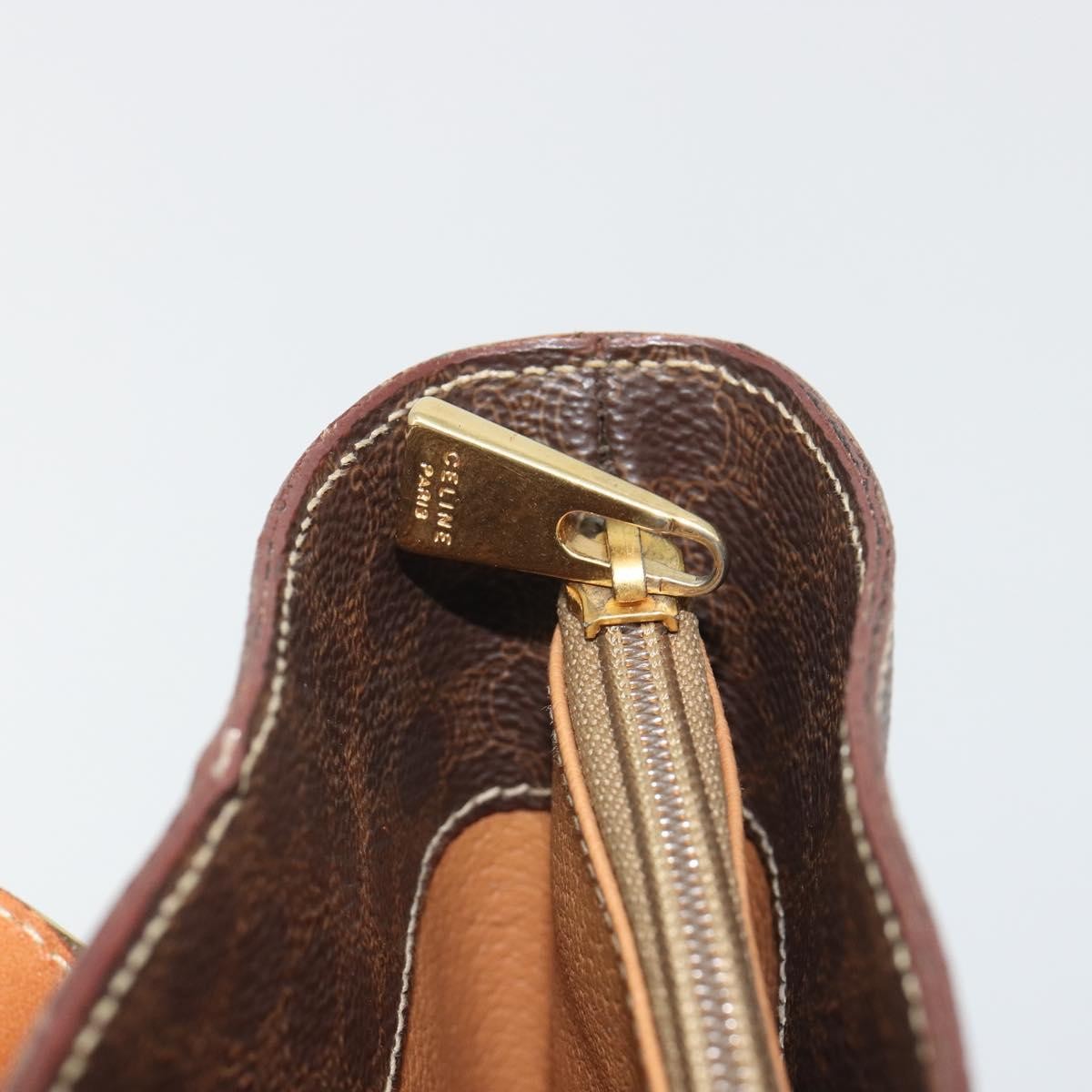 Celine Vintage Macadam Canvas Brown Canvas Tote Bag Bag (Pre-Owned)
