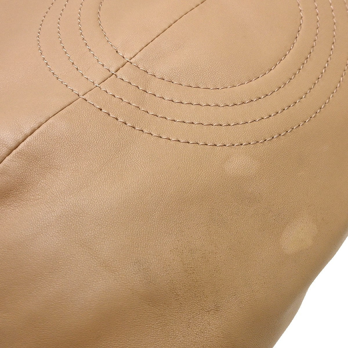 Loewe Anagram Logo Nappa Aire Hand Leather Beige Leather Handbag (Pre-Owned)
