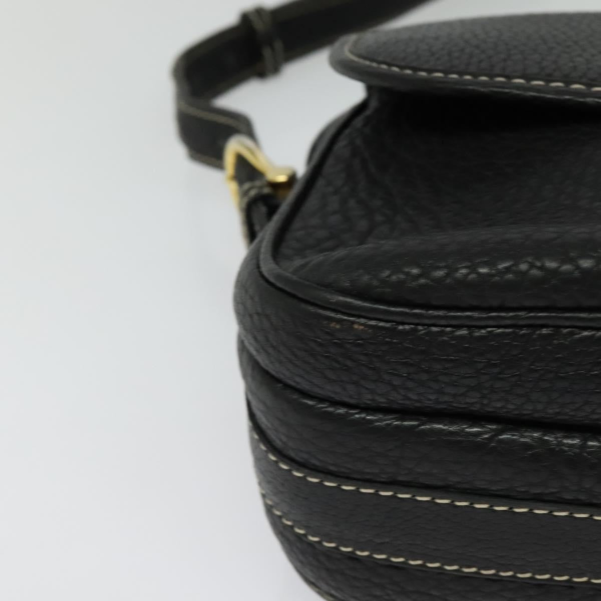 Celine Vintage Leather Black Leather Shoulder Bag Bag (Pre-Owned)