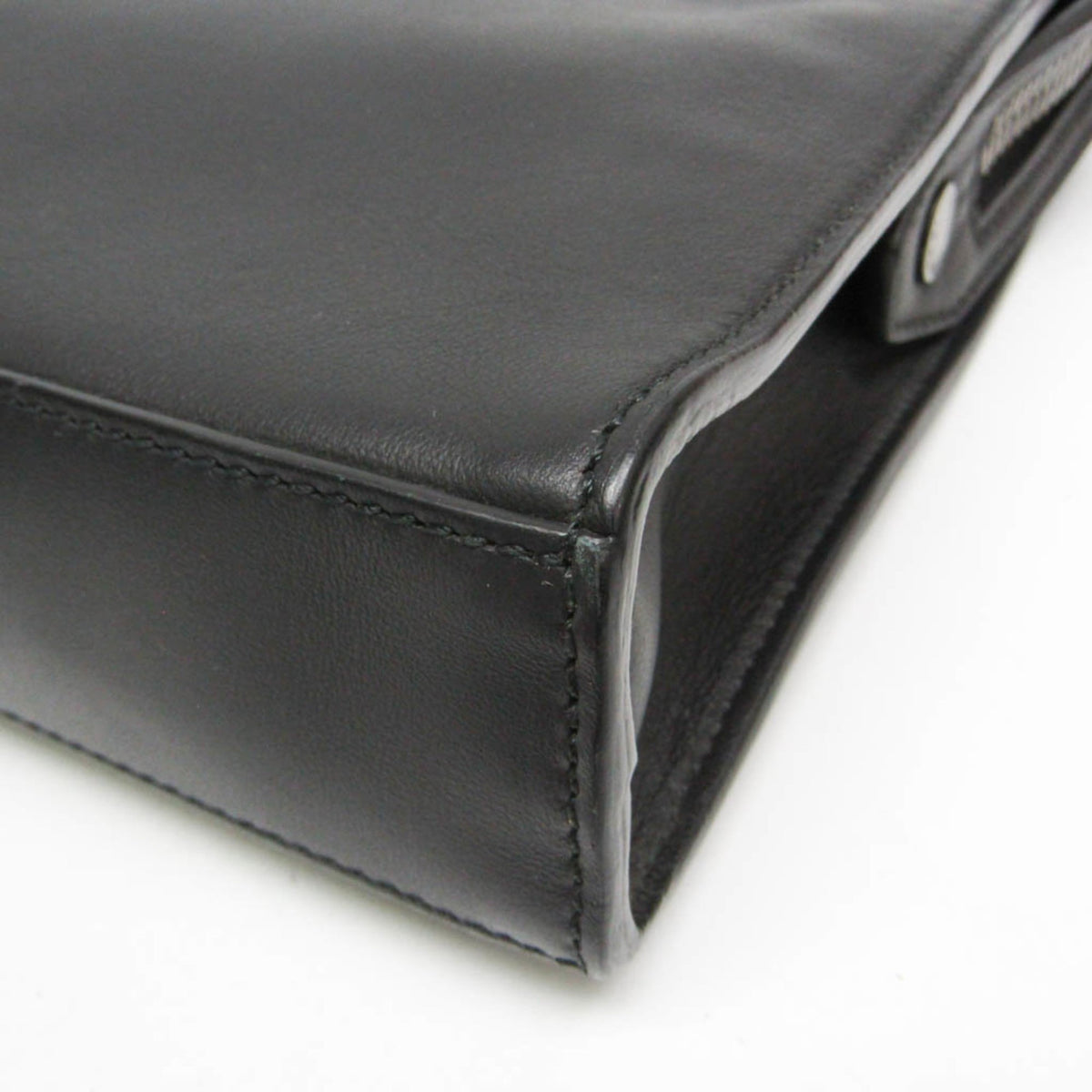 Fendi Convertible Document Holder Leather Black Leather Briefcase Bag (Pre-Owned)