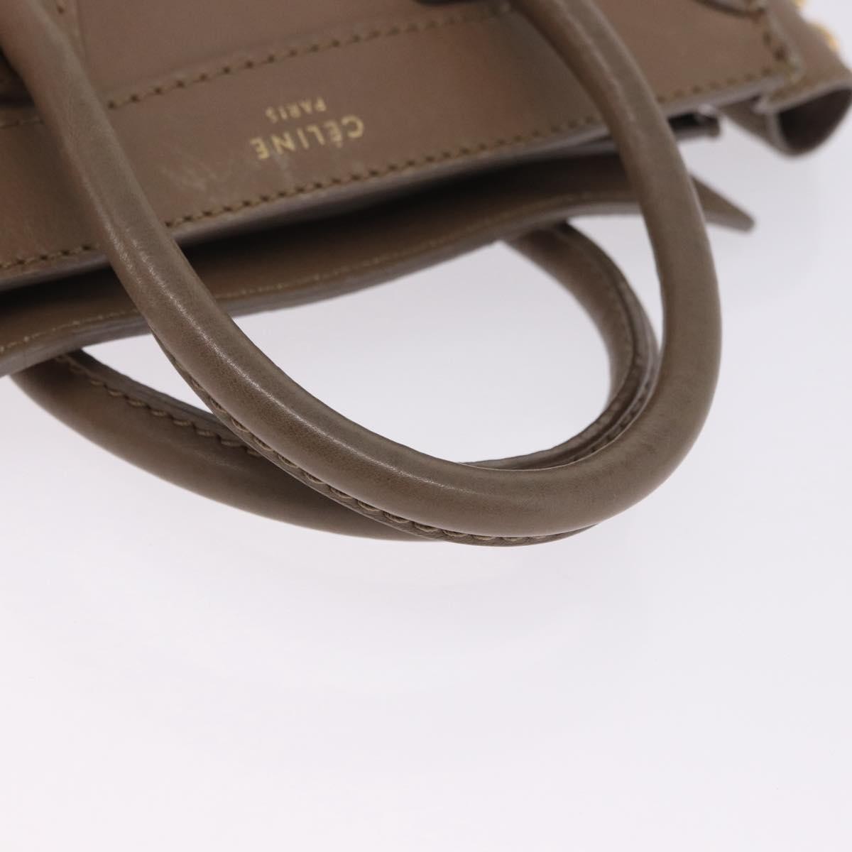 Celine Shopper Luggage Leather Beige Leather Handbag (Pre-Owned)