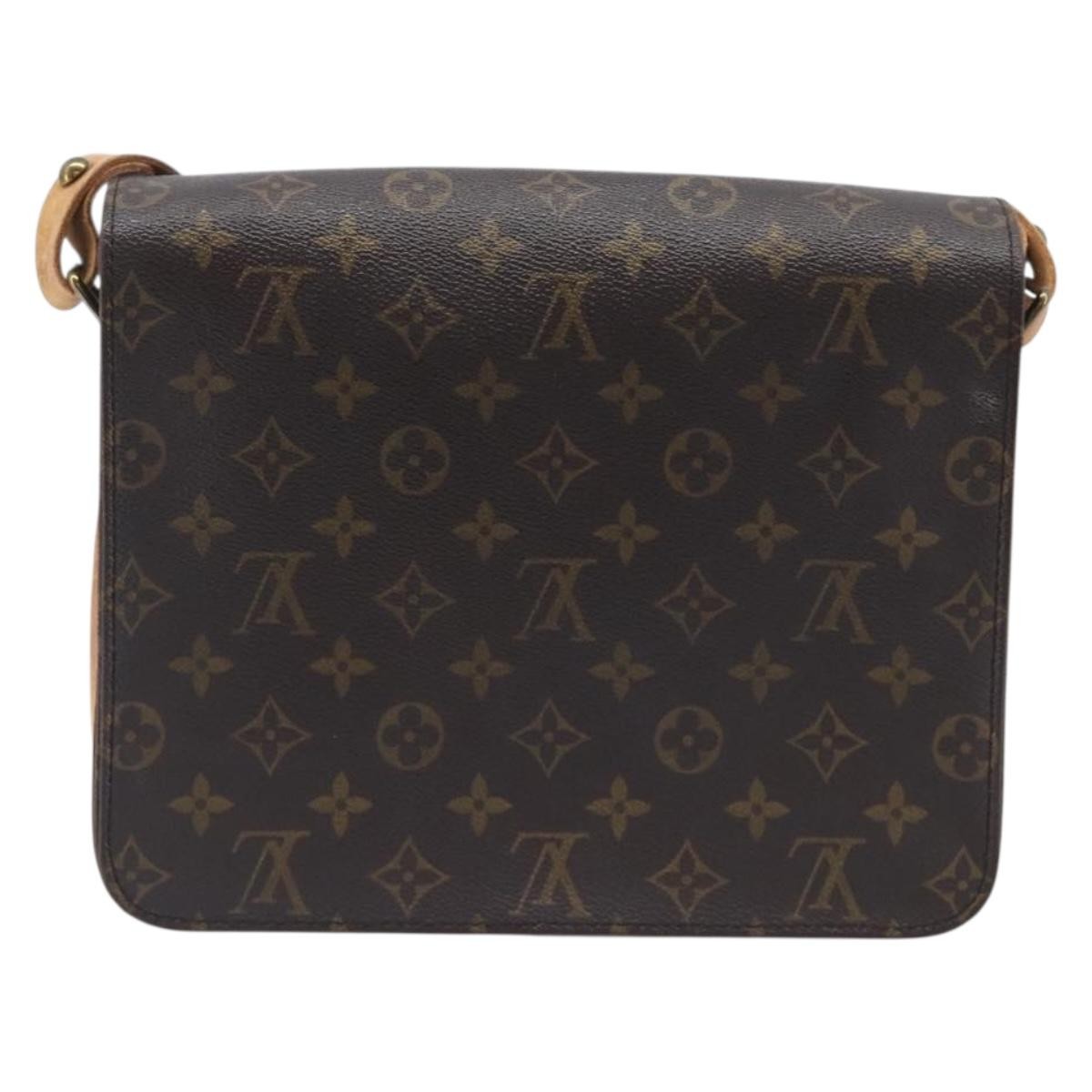 Louis Vuitton Cartouchiere Monogram Canvas Brown Canvas Handbag (Pre-Owned)
