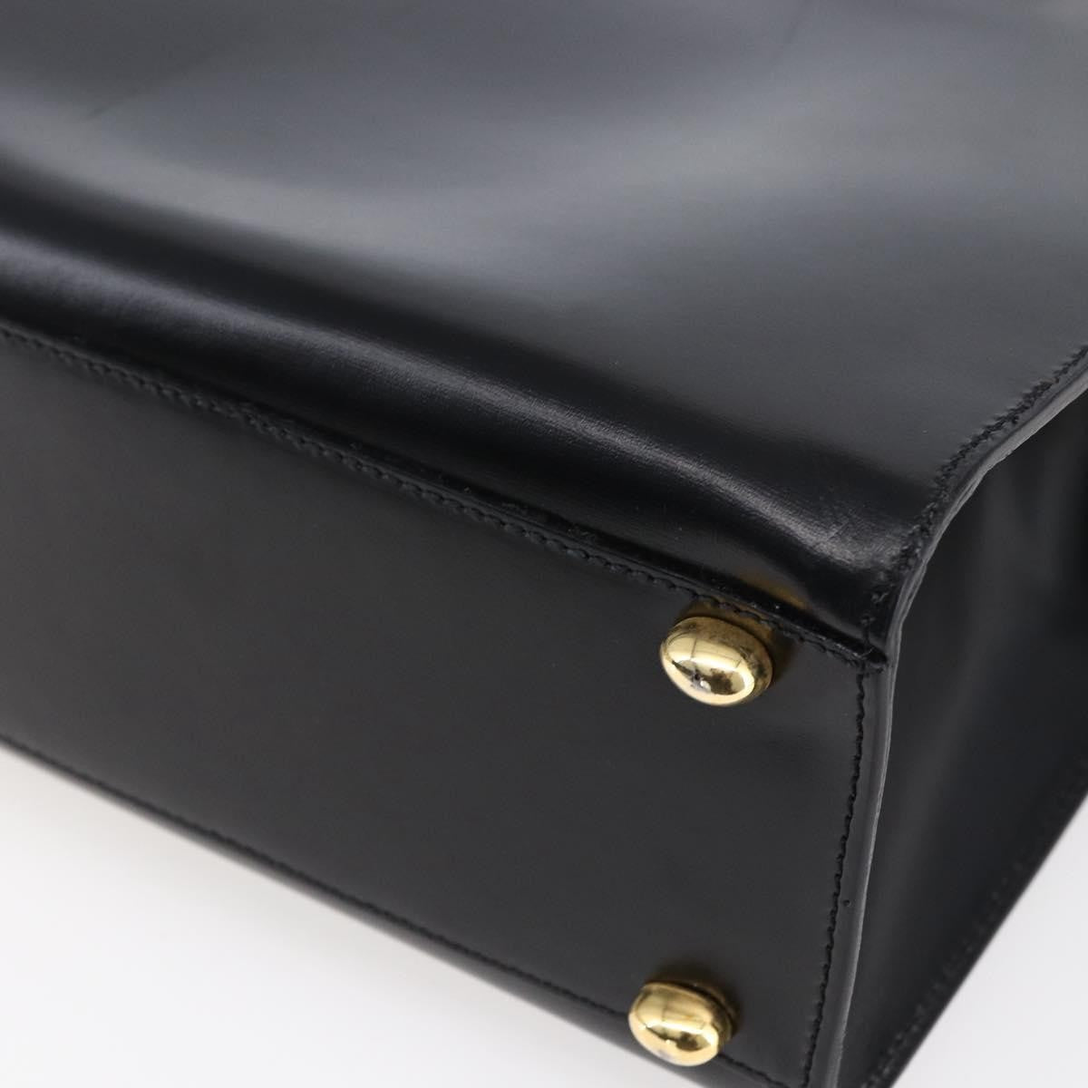 Celine Tote Leather Black Leather Tote Bag Bag (Pre-Owned)