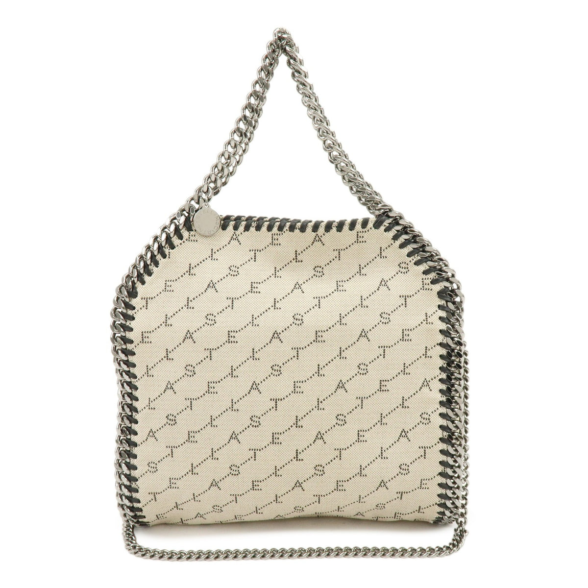 Stella Mccartney Falabella Faux Leather Beige Canvas Tote Bag Bag (Pre-Owned)