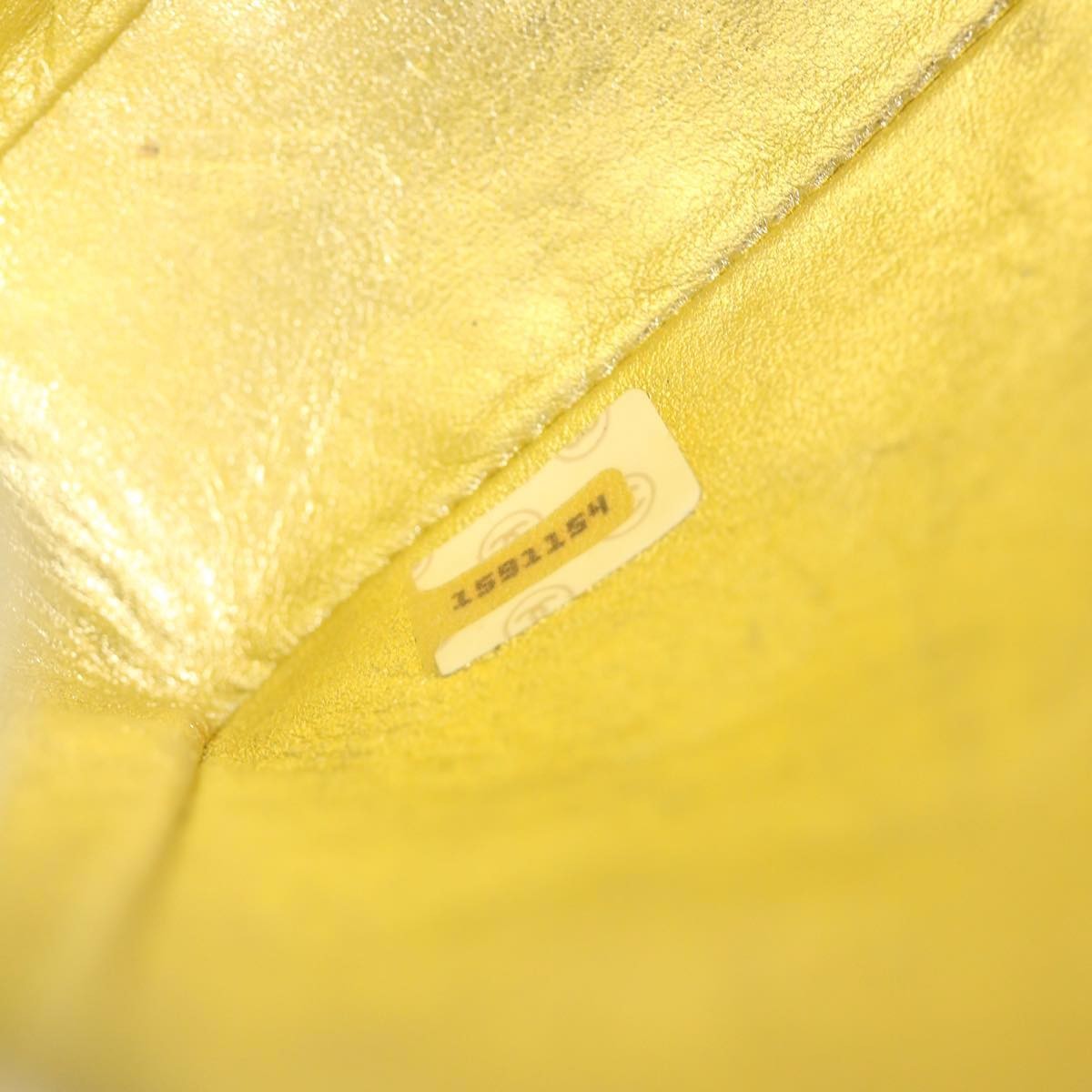Chanel Vintage Cc Chain Flap Quilted Lambskin Gold Leather Shoulder Bag Bag (Pre-Owned)