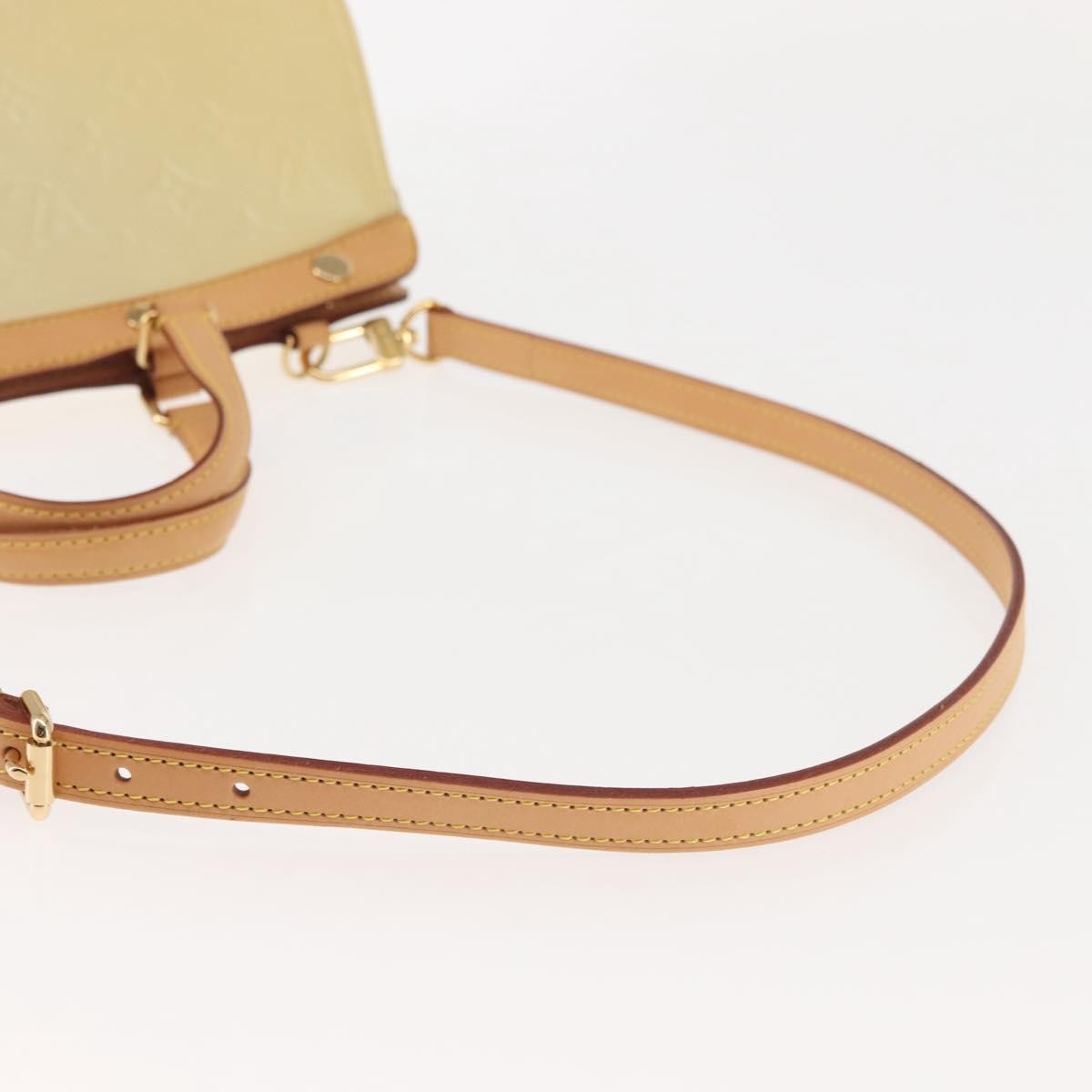 Louis Vuitton Brea Monogram Vernis Beige Patent_Leather Bag (Pre-Owned)