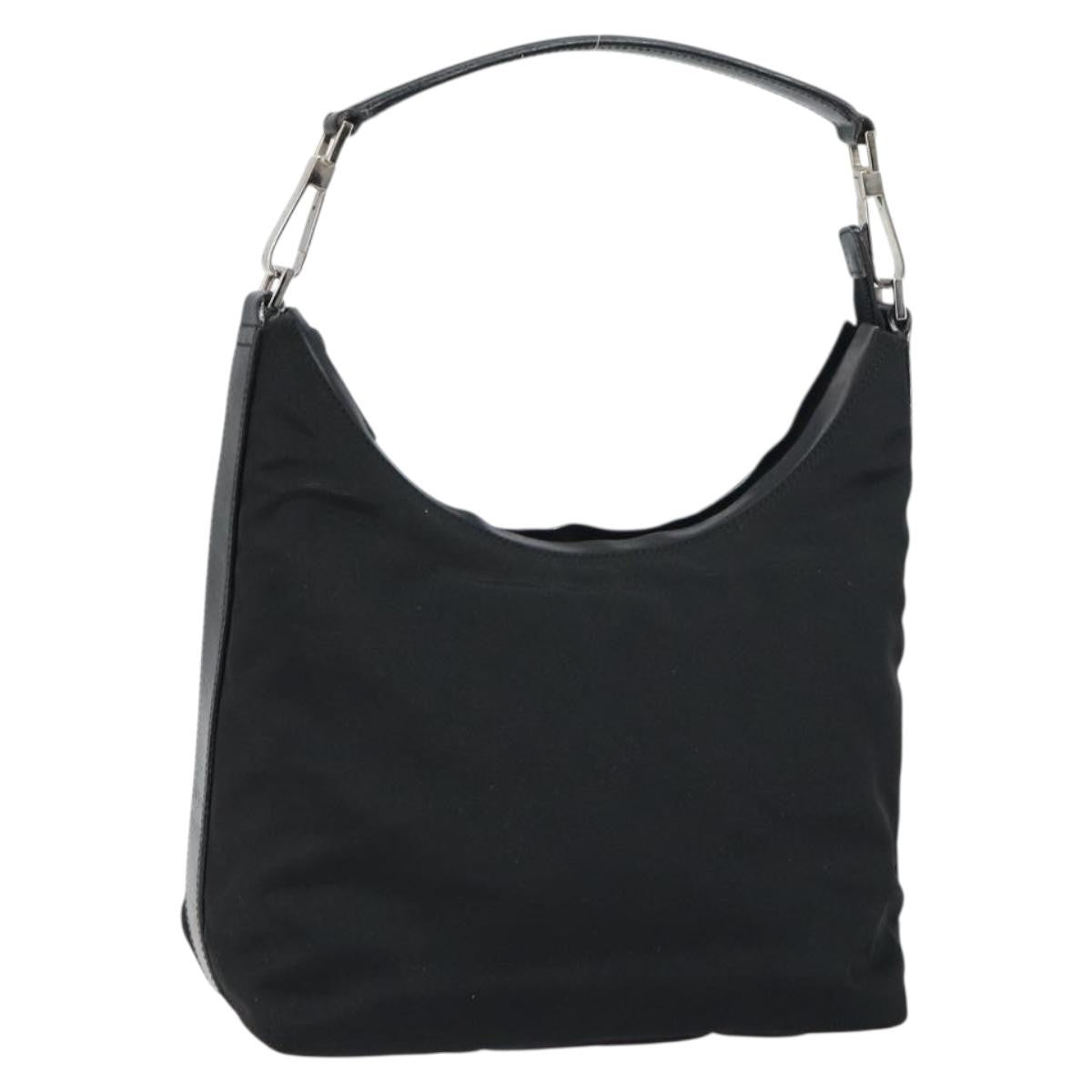 Gucci Zip Hobo Nylon Black Nylon Shoulder Bag Bag (Pre-Owned)
