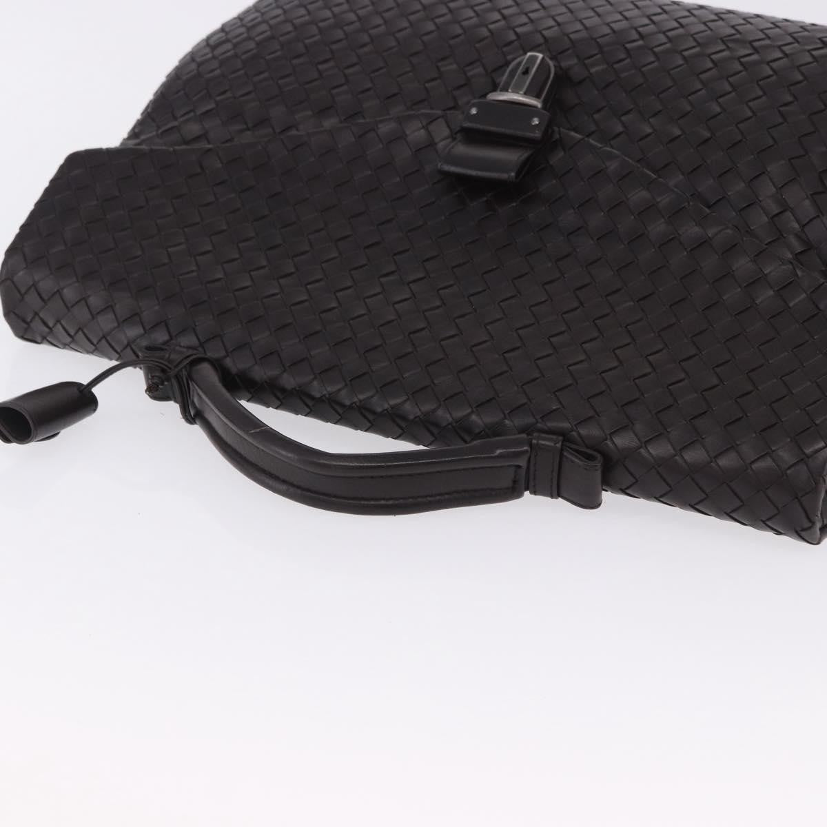 Bottega Veneta Envelope Intrecciato Nappa Black Leather Briefcase Bag (Pre-Owned)