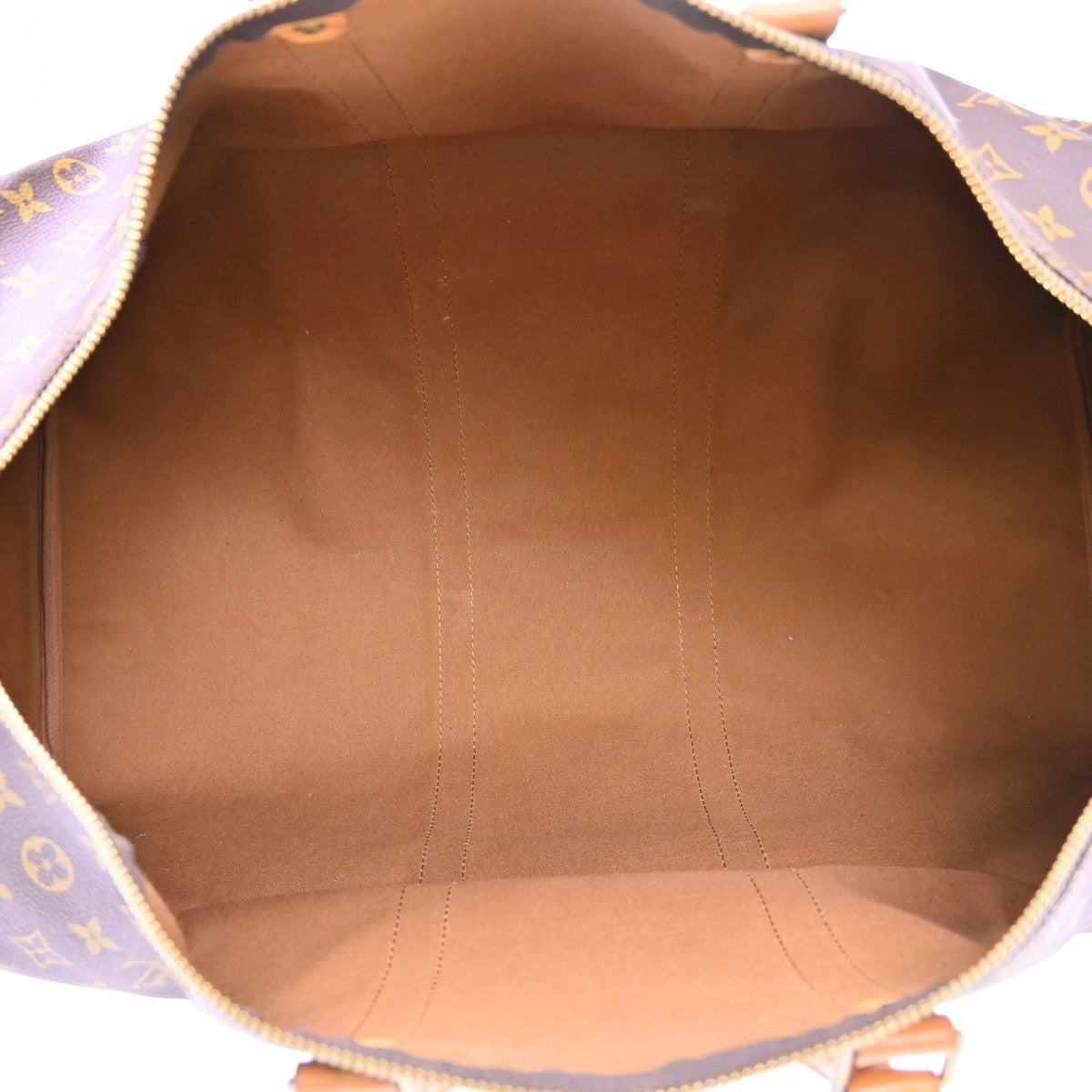 Louis Vuitton Keepall Canvas Brown Canvas Travel Bag Bag (Pre-Owned)