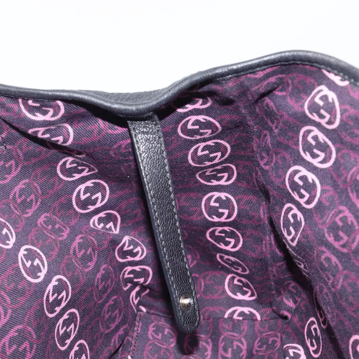 Gucci Princy Leather Black Leather Tote Bag Bag (Pre-Owned)