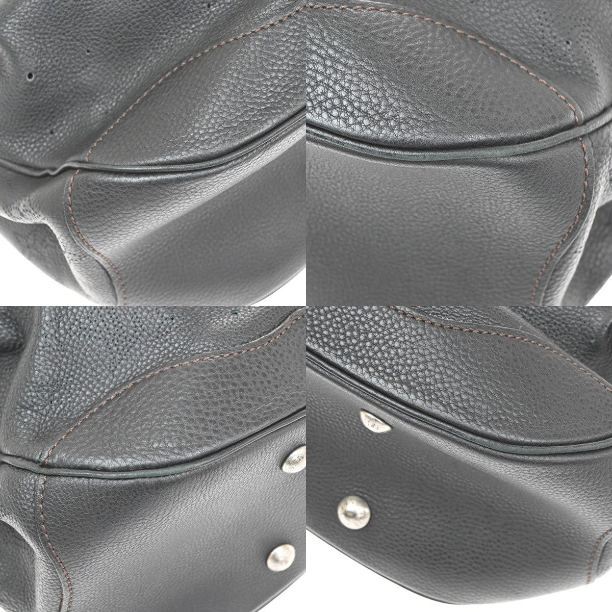 Louis Vuitton Solar Mahina Leather Black Leather Handbag (Pre-Owned)