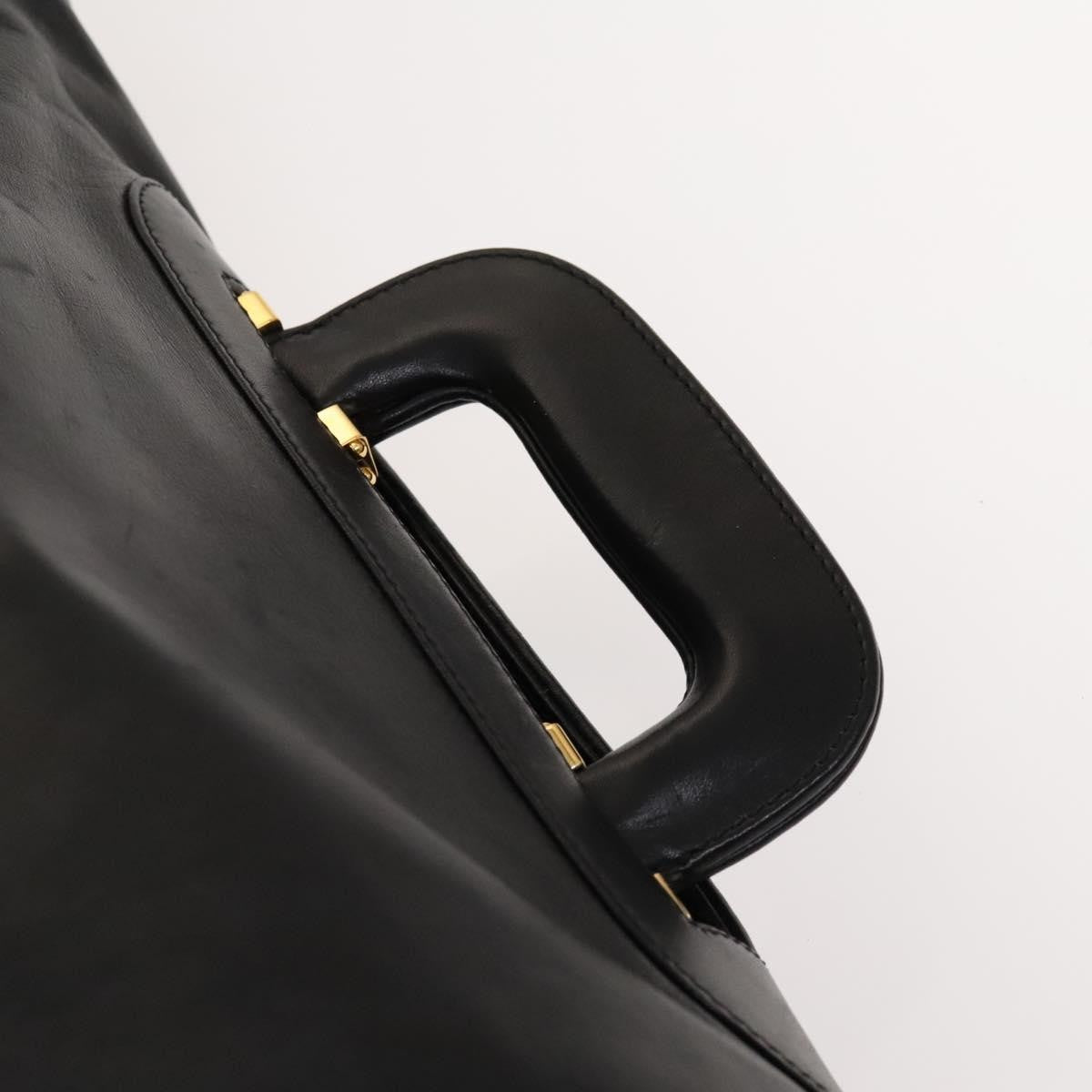 Loewe Anagram Business Leather Black Leather Briefcase Bag (Pre-Owned)
