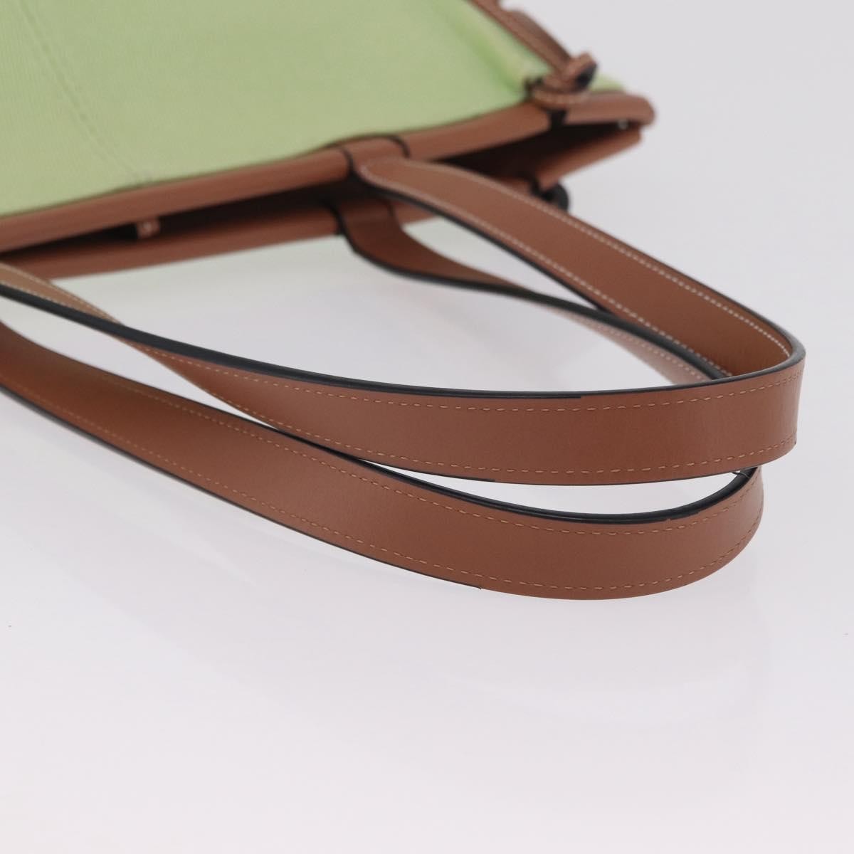 Loewe Cushion Canvas Green Canvas Tote Bag Bag (Pre-Owned)