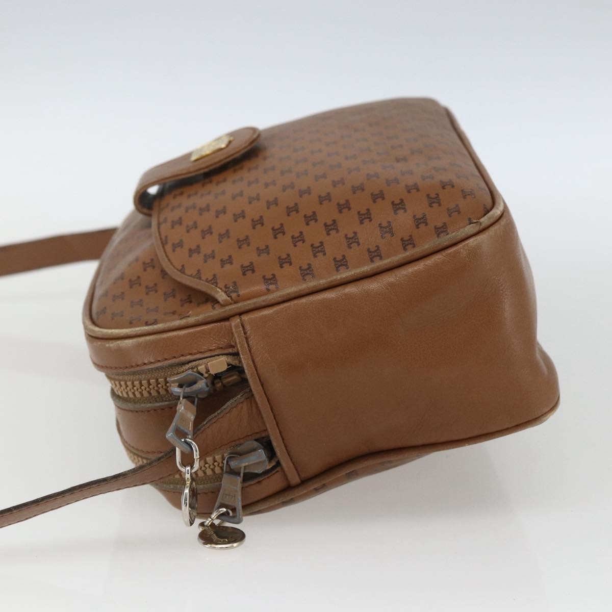 Celine Vintage Macadam Canvas And Leather Brown Canvas Shoulder Bag Bag (Pre-Owned)