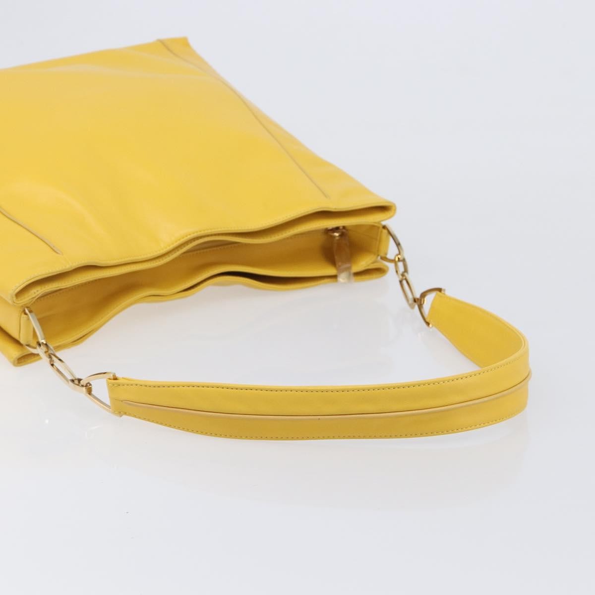 Loewe Shoulder Bag Leather Yellow Leather Shoulder Bag Bag (Pre-Owned)
