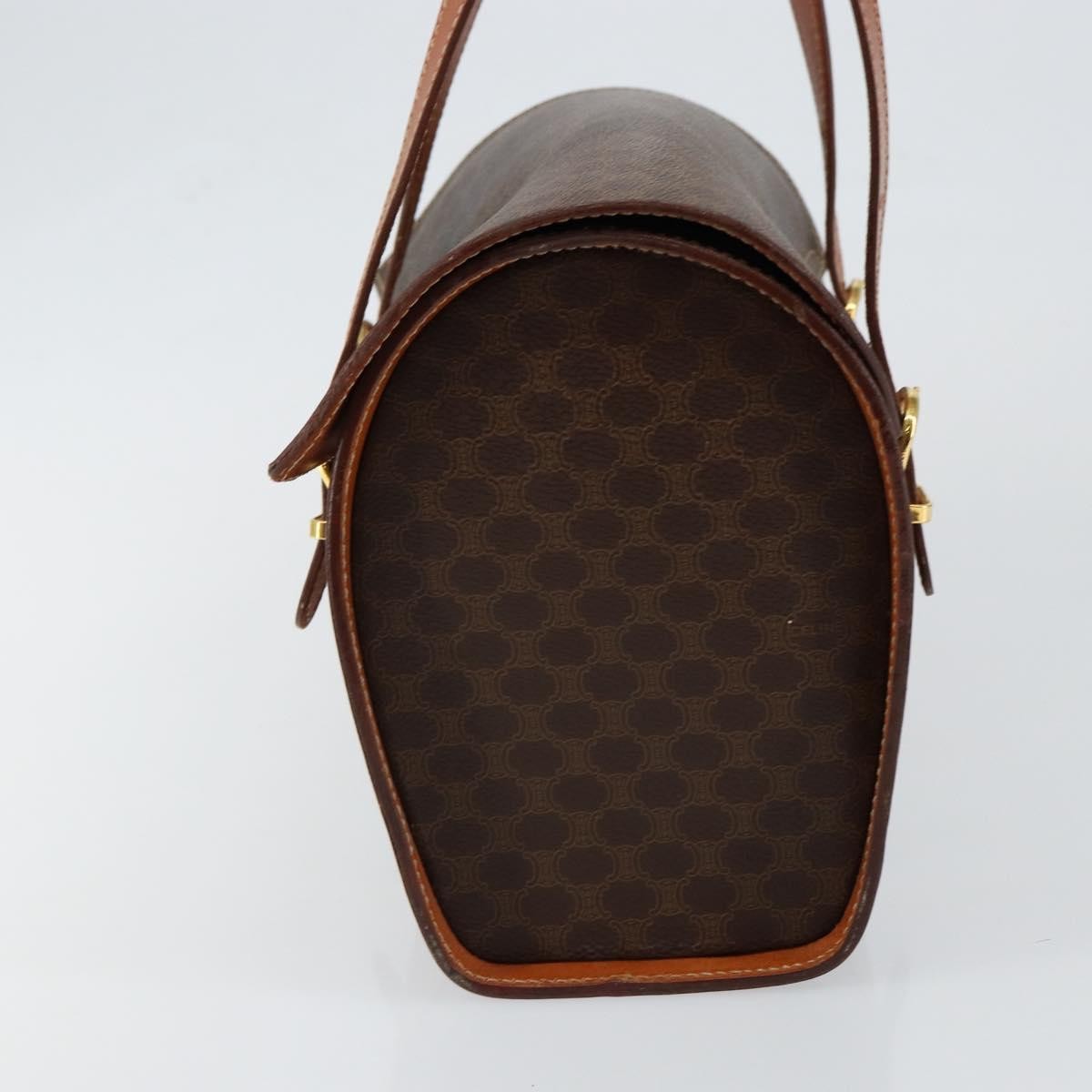 Celine Vintage Macadam Macadam Brown Canvas Handbag (Pre-Owned)