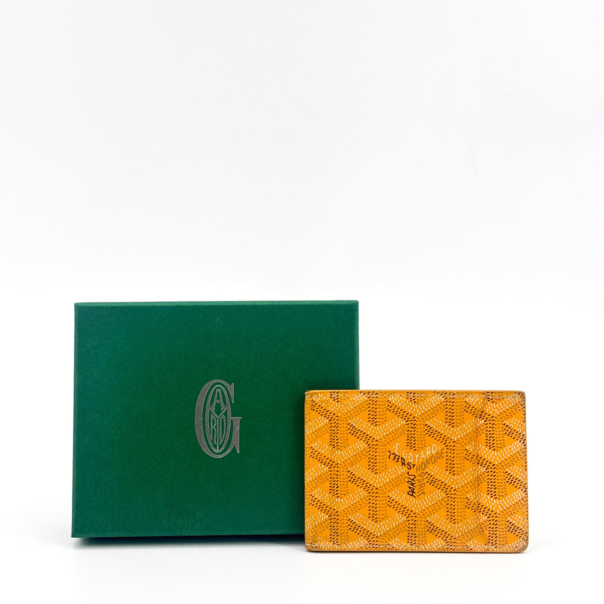 Goyard Bifold Coated Canvas Yellow Canvas Wallets Accessory (Pre-Owned)