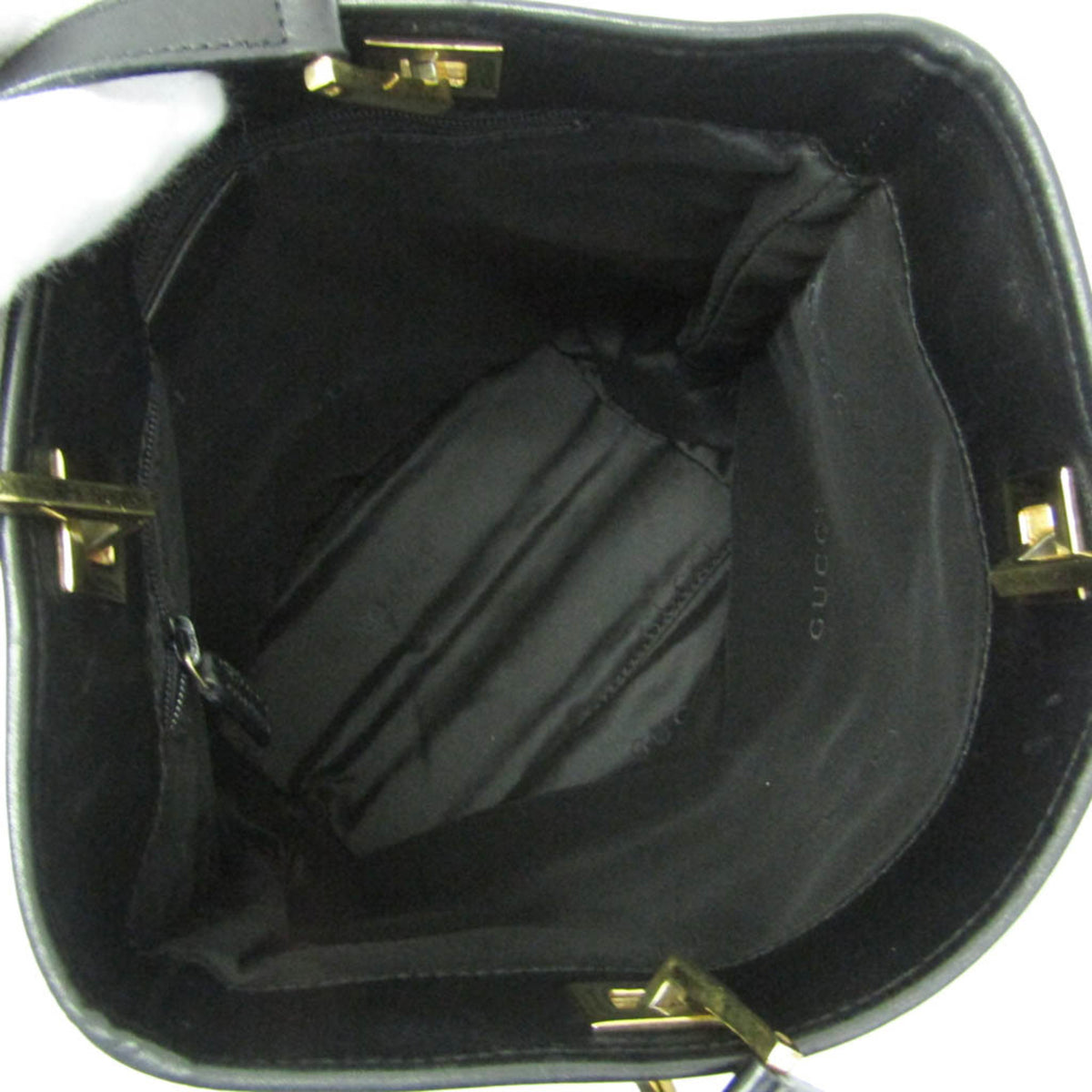 Gucci Vintage Bucket Shopping Gg Canvas Black Canvas Tote Bag Bag (Pre-Owned)