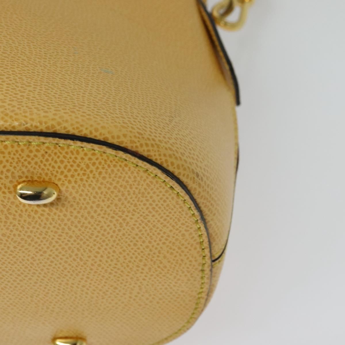Celine Handbag Leather Yellow Leather Handbag (Pre-Owned)