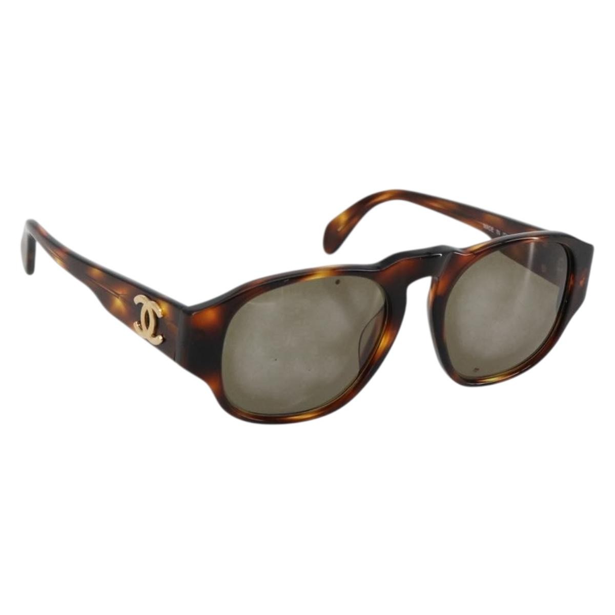 Chanel Logo Cc Plastic Brown Plastic Sunglasse Accessory (Pre-Owned)