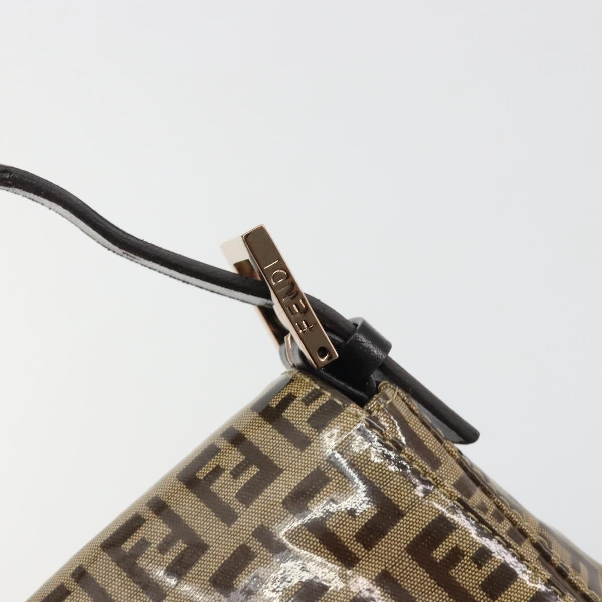 Fendi Mamma Baguette Zucchino Canvas Brown Canvas Shoulder Bag Bag (Pre-Owned)