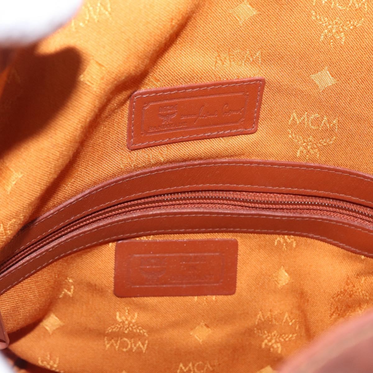 MCM Visetos Canvas And Leather Brown Canvas Shoulder Bag Bag (Pre-Owned)