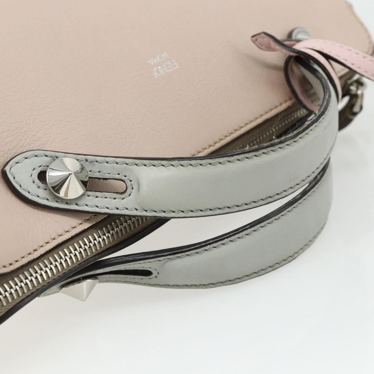 Fendi By The Way Satchel Leather Beige Leather Handbag (Pre-Owned)