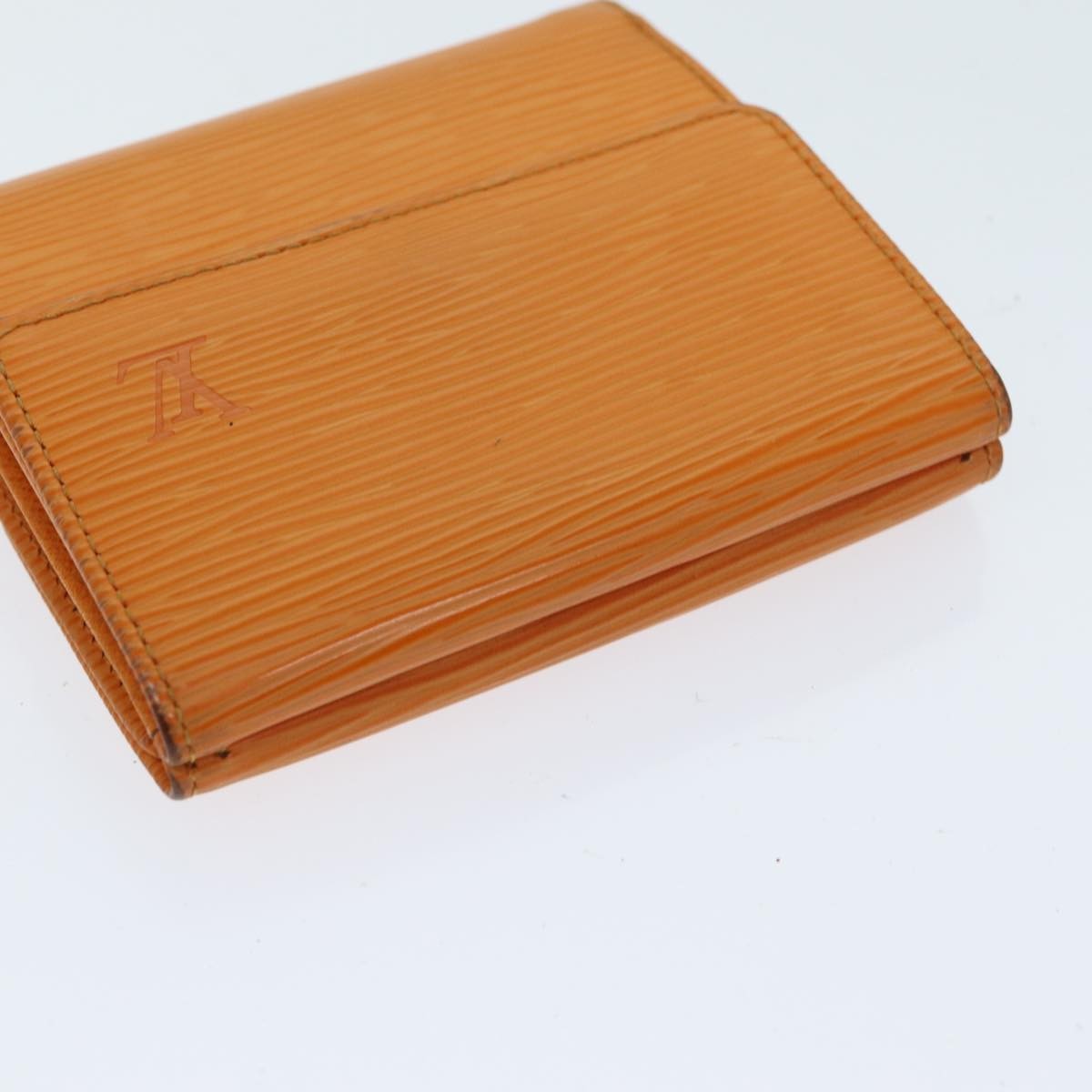 Louis Vuitton Compact Porte Tresor International Epi Leather Orange Leather Wallets Accessory (Pre-Owned)