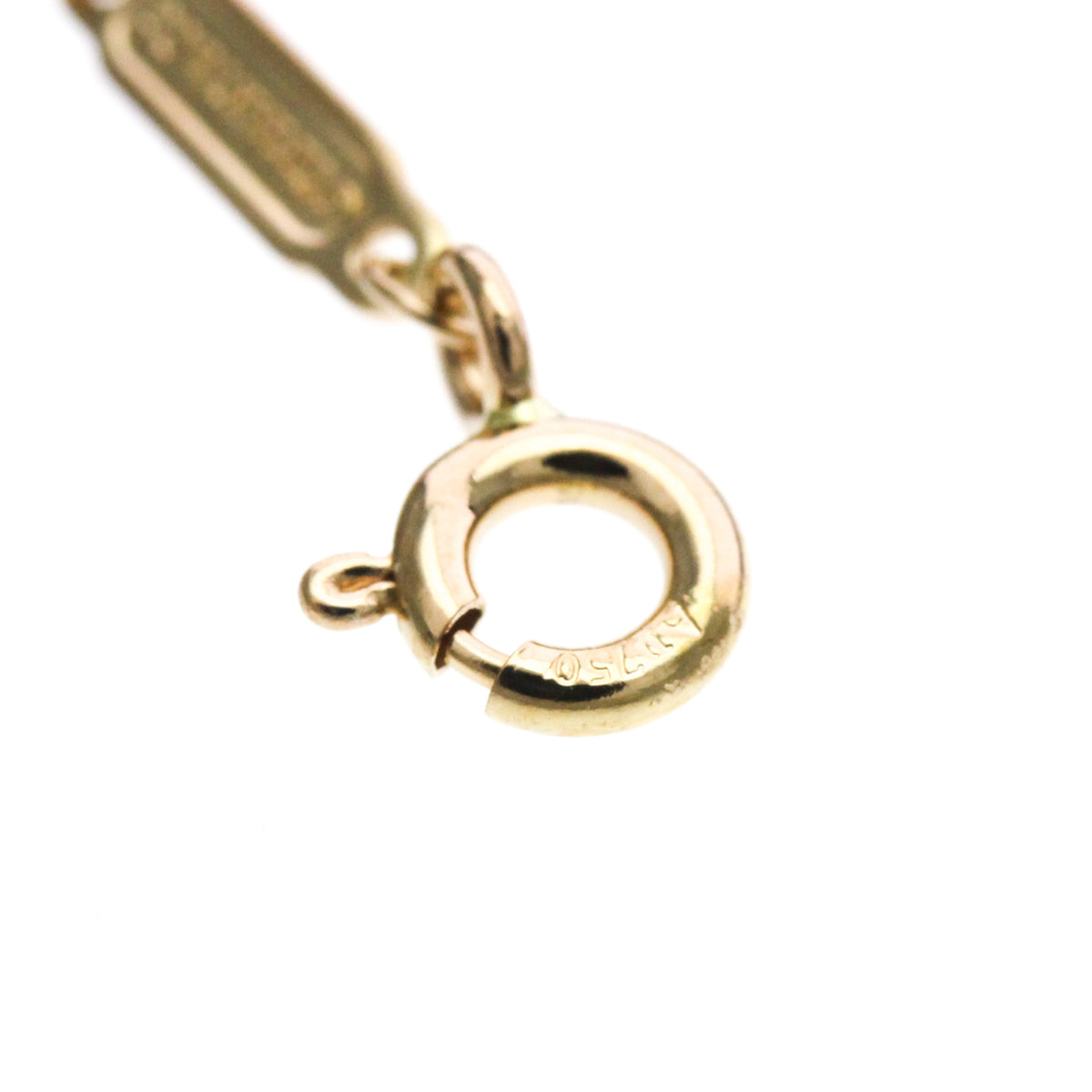 Tiffany & Co. T Smile Pendant 18K Yellow Gold Gold Pink_Gold Necklace Jewelry (Pre-Owned)