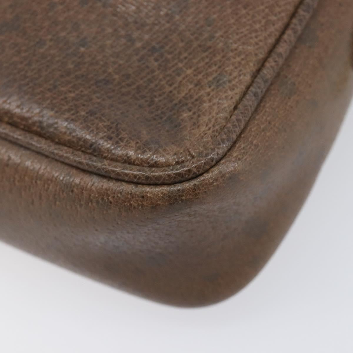 Gucci Shoulder Leather Brown Leather Shoulder Bag Bag (Pre-Owned)