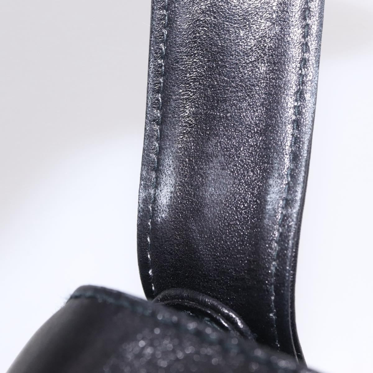 Celine Vintage Carriage Flap Leather Black Leather Handbag (Pre-Owned)