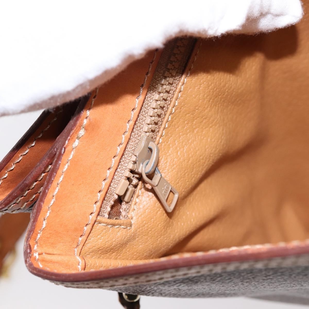 Celine Macadam Leather Brown Canvas Shoulder Bag Bag (Pre-Owned)