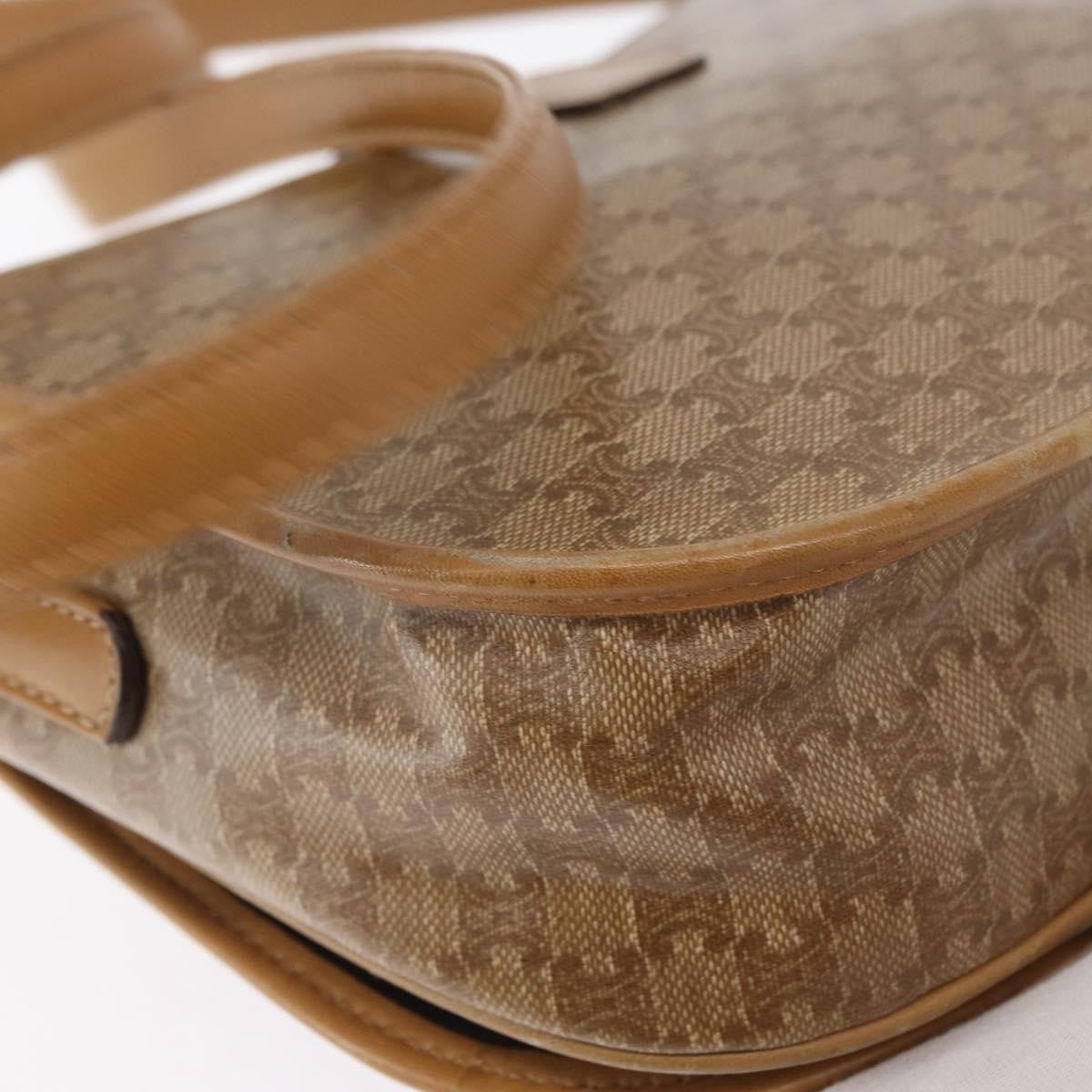 Celine Vintage Macadam Canvas Beige Canvas Shoulder Bag Bag (Pre-Owned)
