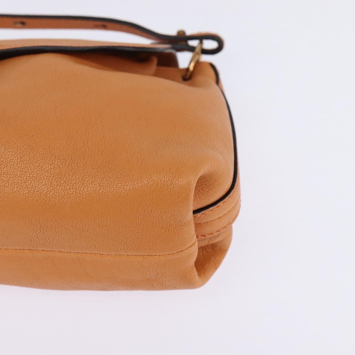 Chloe Elsie Leather Orange Leather Shoulder Bag Bag (Pre-Owned)