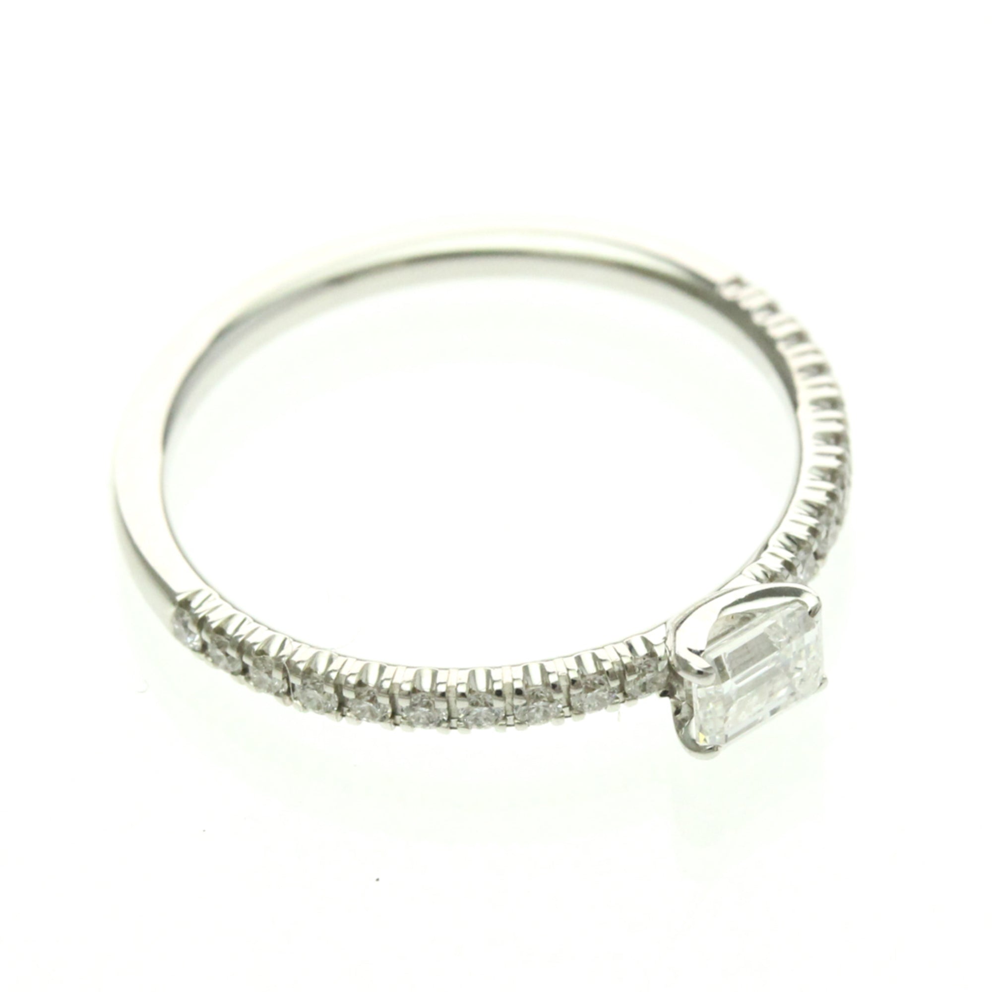Cartier Etincelle De Cartier Solitaire Platinum With Rbc Diamond And Pave Diamonds G/Vs1 Silver Platinum Ring Jewelry (Pre-Owned)