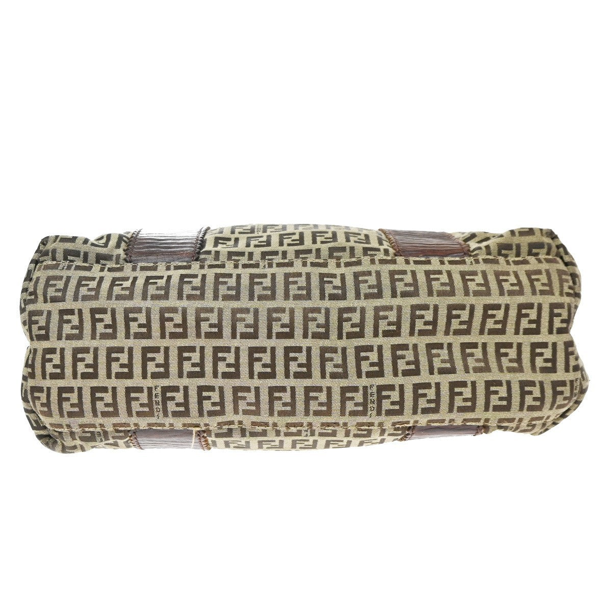 Fendi Open Zucchino Canvas Beige Canvas Tote Bag Bag (Pre-Owned)