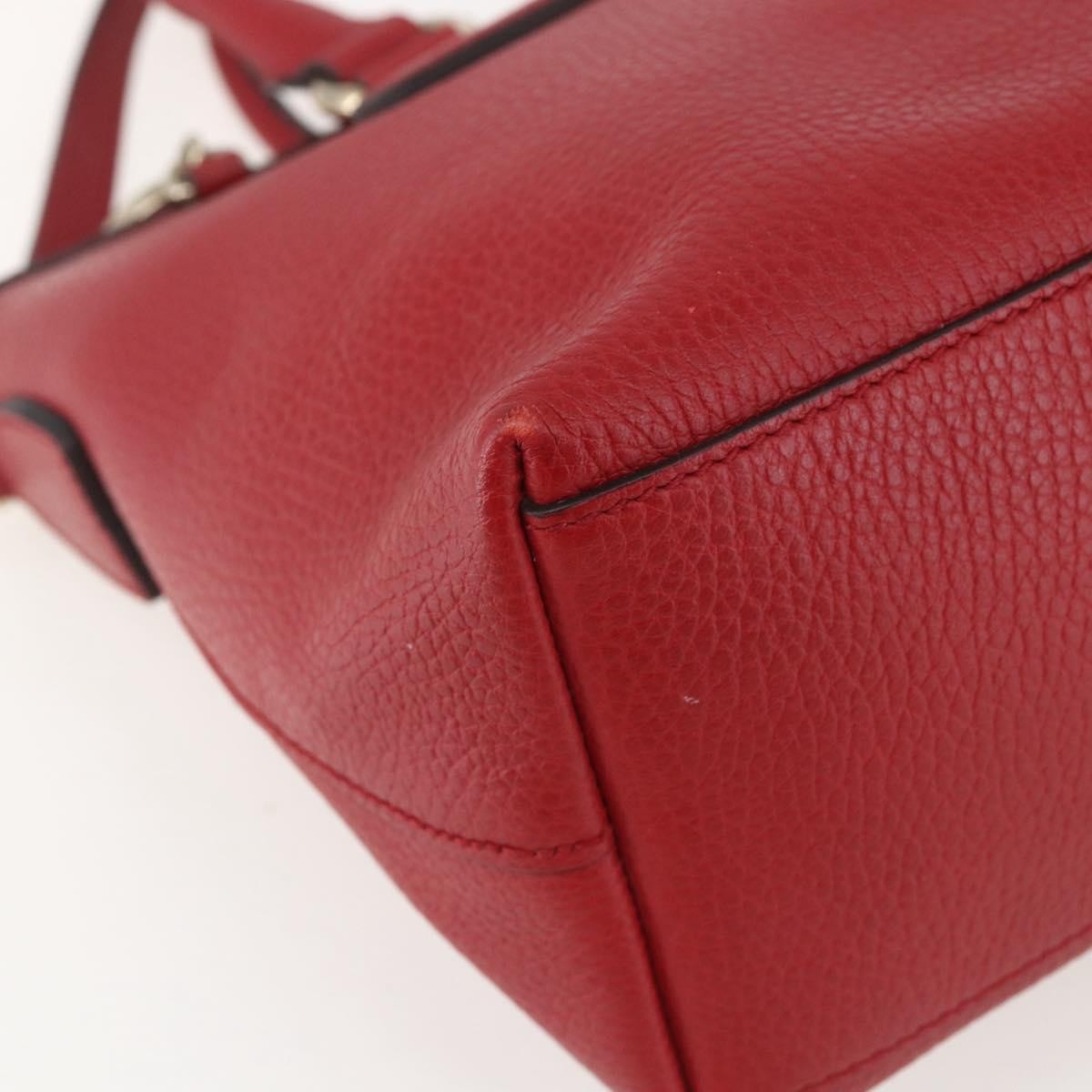 Gucci Vintage Soho Convertible Satchel Leather Red Leather Handbag (Pre-Owned)