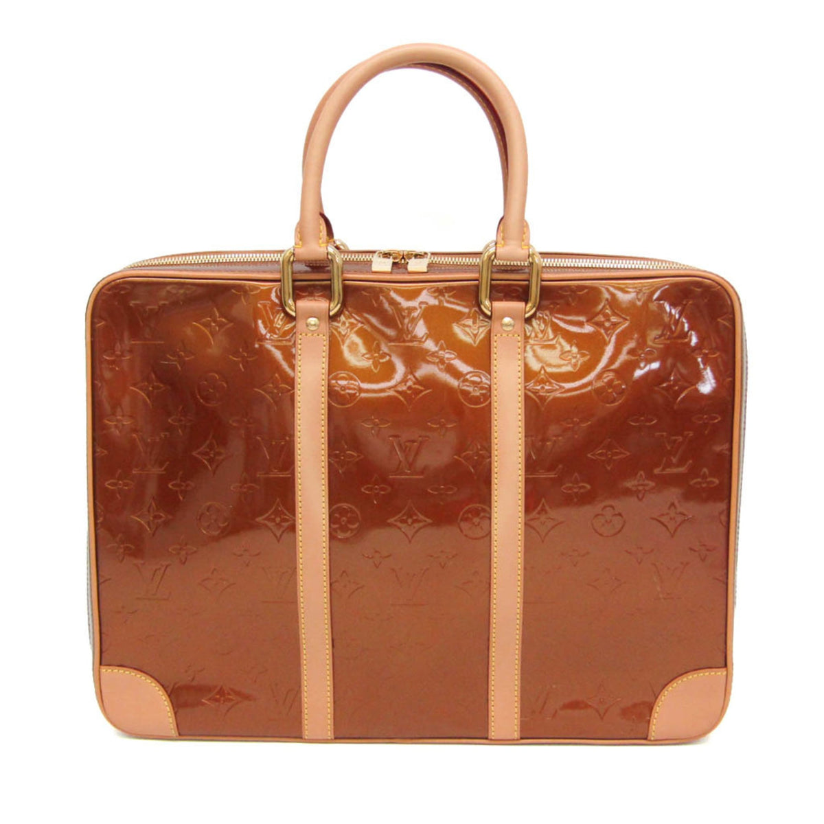 Louis Vuitton Vandam Monogram Vernis Brown Patent_Leather Handbag (Pre-Owned)